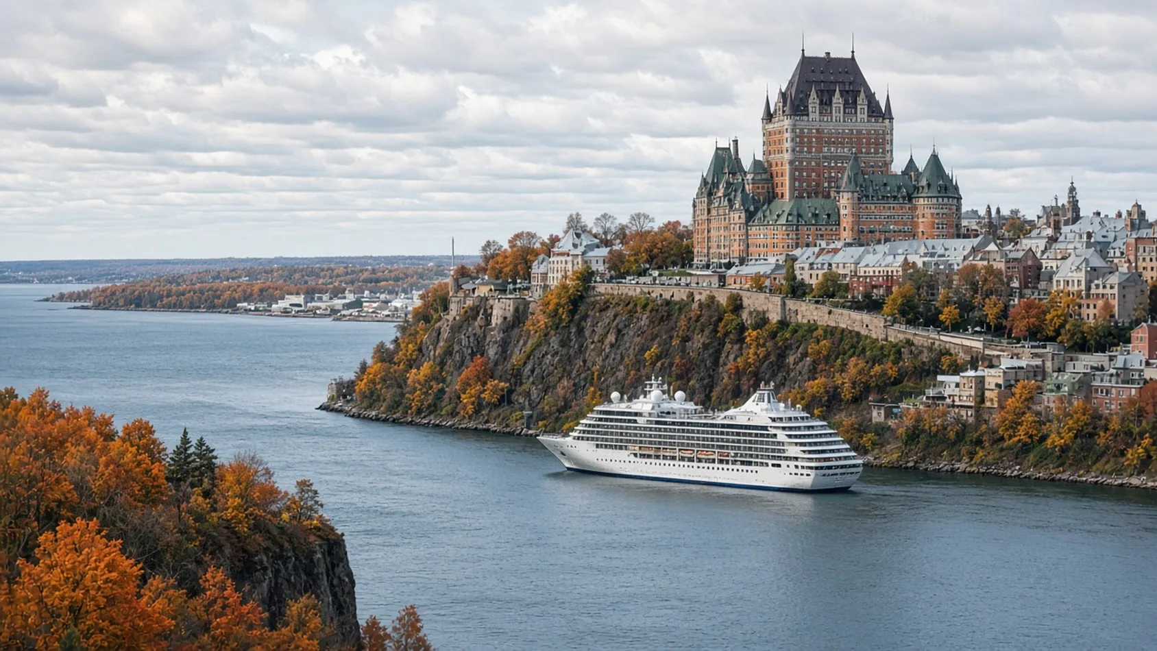 Crucero en Quebec junto al Château Frontenac