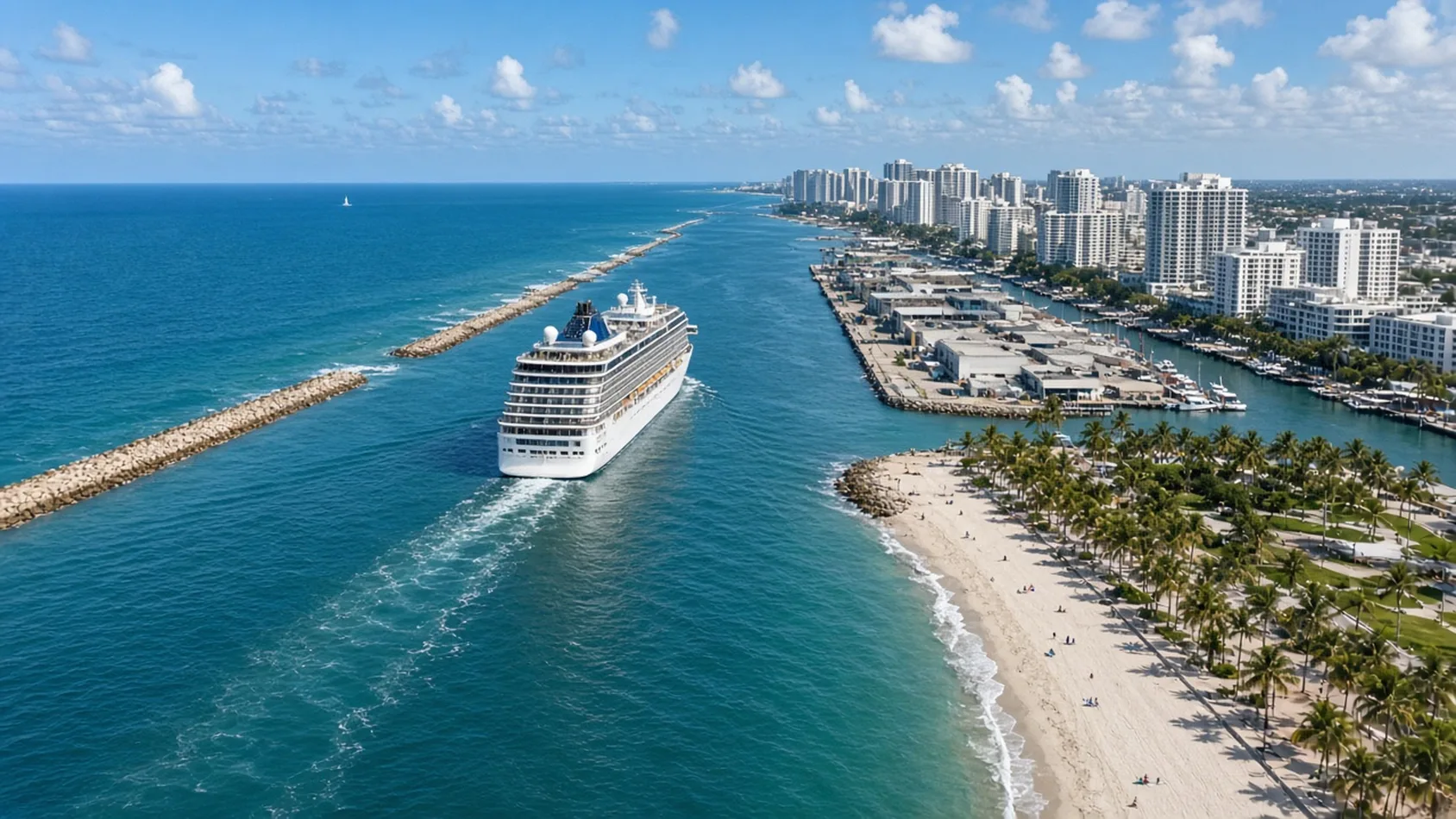 Crucero saliendo de Fort Lauderdale