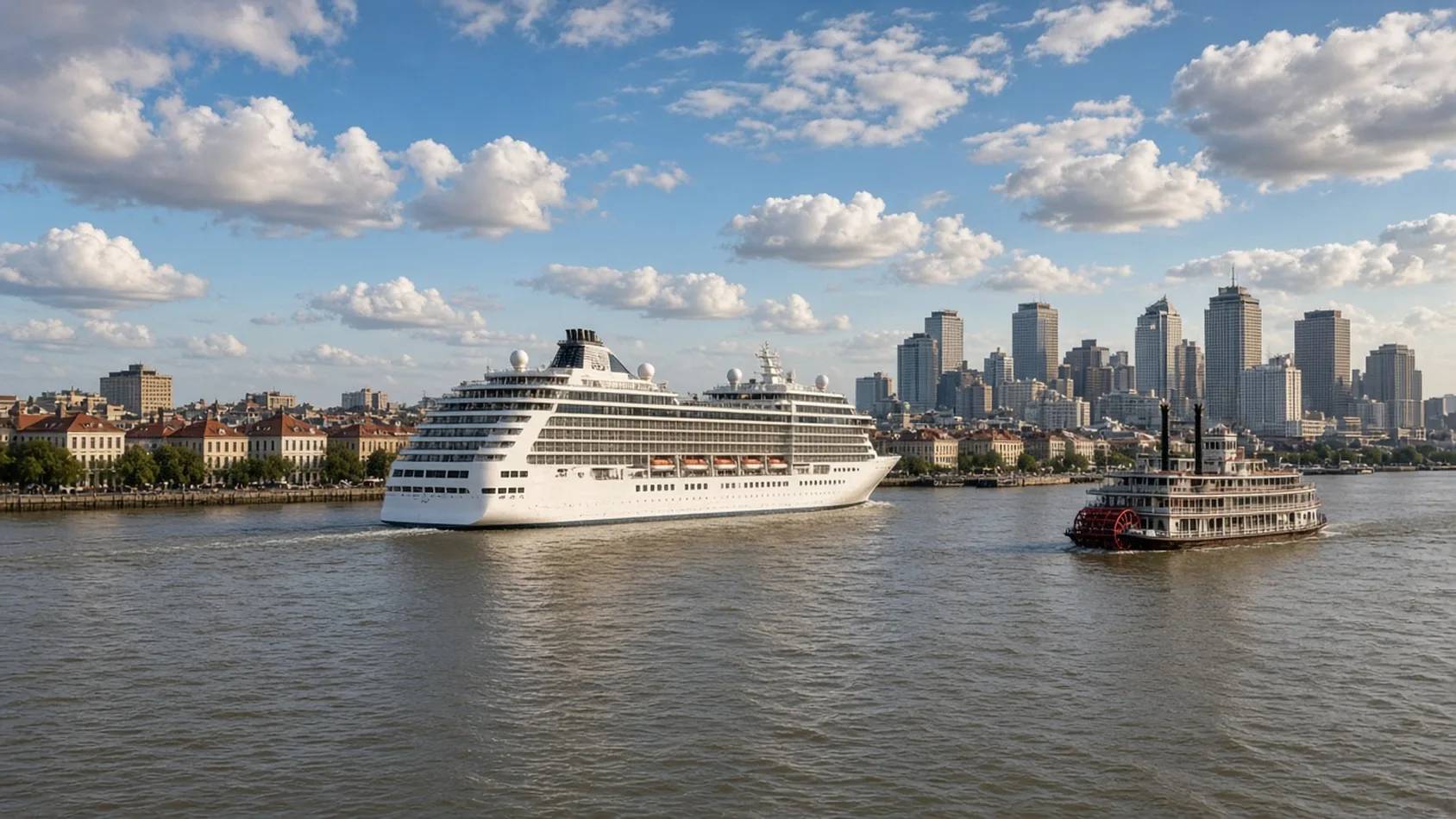 Crucero en el río Misisipi en Nueva Orleans