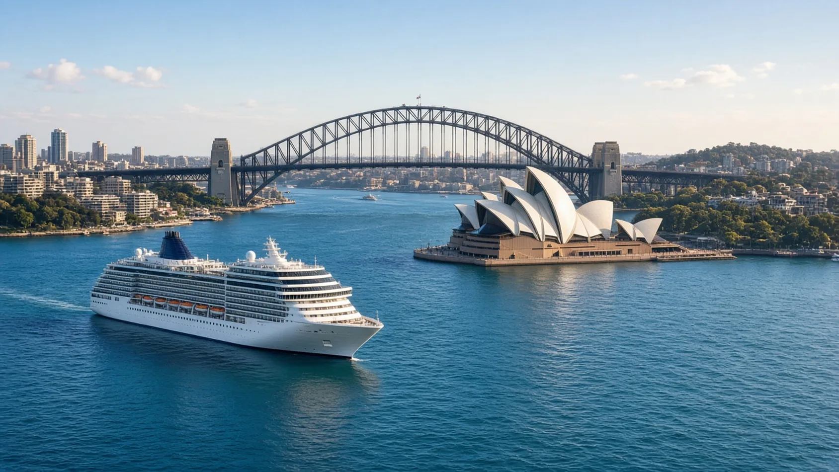 Crucero frente a la Ópera de Sídney