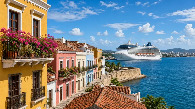 Crucero en la bahía de Cartagena de Indias